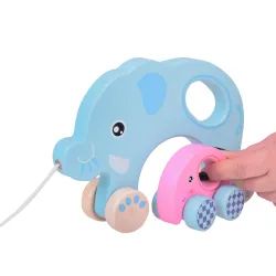 Drevený slon 2v1 – hračka na ťahanie