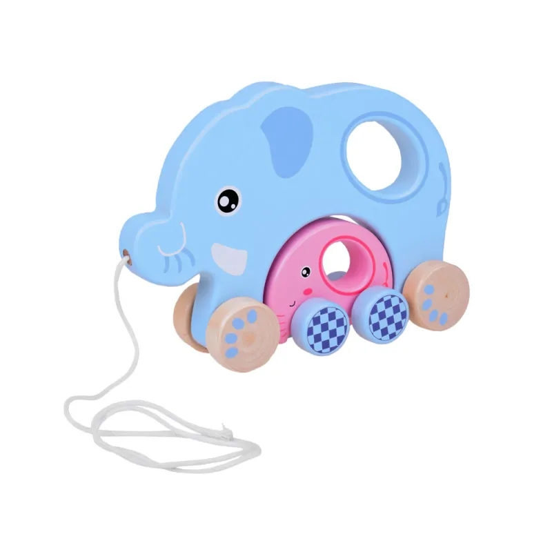 Drevený slon 2v1 – hračka na ťahanie