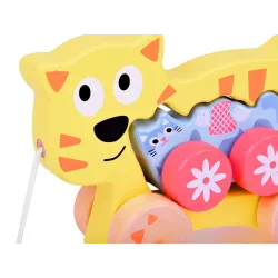 Drevená mačka 2v1 – hračka na ťahanie