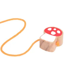 Drevený ježko – hračka na ťahanie