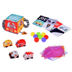 Mäkká senzorická kocka Montessori