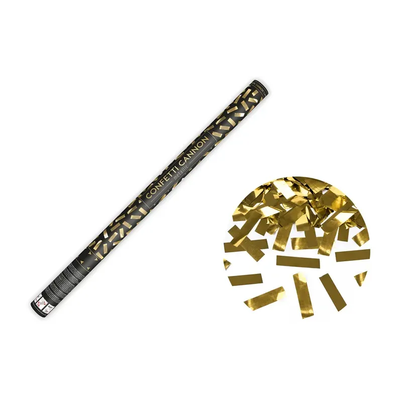 Konfety v&nbsp;tube – zlaté, 80cm