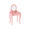 Drevený kozmetický stolík so stoličkou + príslušenstvo