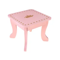 Drevený kozmetický stolík so stoličkou + príslušenstvo