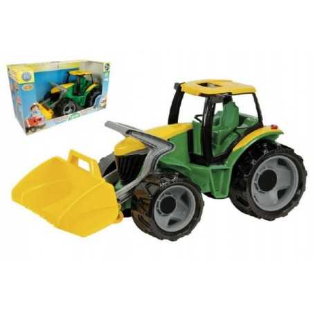 Traktor s lyžicou zeleno-žltý, 65 cm