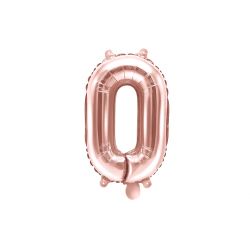 Balón fóliový- číslo 0, ružové zlato