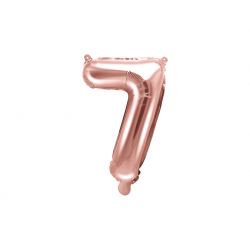 Balón fóliový- číslo 7, ružové zlato