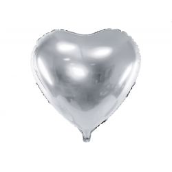 Fóliový balón- Srdce, strieborná