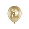 Balón 30cm, zlatý s číslom 70, 6v1
