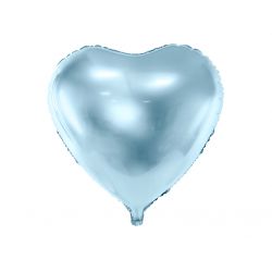 Fóliový balón- Srdce 45cm, sv.modrý