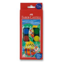 Vodové farby Faber-Castell, 12 farieb