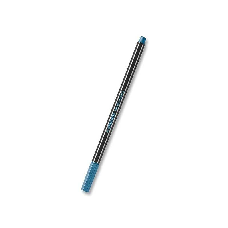 Stabilo Pen 68 Metallic, metalické modrá