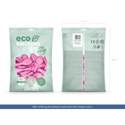 Balón ECO – metalický ružový, 30 cm