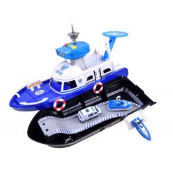 Policajná loď + helikoptéra, autá