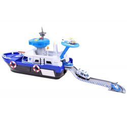 Policajná loď + helikoptéra, autá