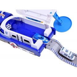 Policajná loď + helikoptéra, autá