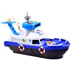 Policajná loď + helikoptéra, autá