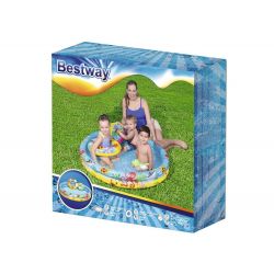 Bestway 51124, Set detský bazén + lopta + koleso, 122cm, 2+
