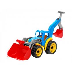 Traktor/nakladač/bager s 2 lyžicami, 2 farby