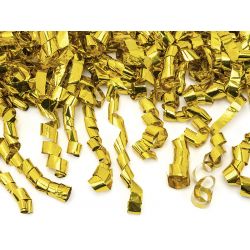 Konfety – Tuba so serpentínami, zlaté 80cm
