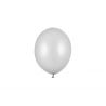 Balón Strong 12cm, metalický strieborný sneh