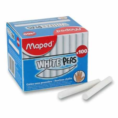 MAPED Kriedy- biele, 100 ks