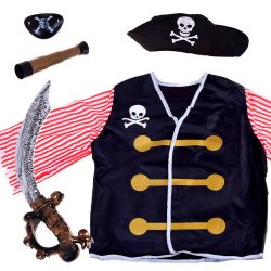 Kostým pre piráta s príslušenstvom