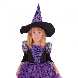 Detský kostým Čarodejnica fialová M