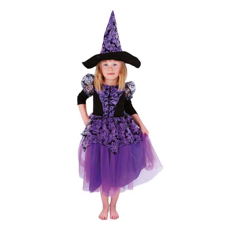 Detský kostým Čarodejnica fialová S