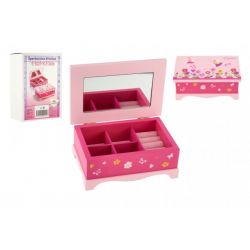 Drevená šperkovnica Princess so zrkadlom
