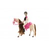 Pohyblivý česací kôň + bábika džokejka