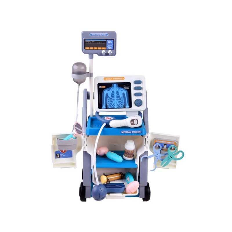 Detský lekársky vozík, modrý