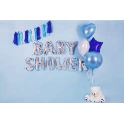 Fóliový balón písmeno „A“, 35cm strieborný