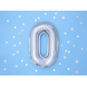 Fóliový balón písmeno „O“, 35cm strieborný