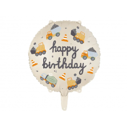 Fóliový balón Stavebné stroje, 45cm