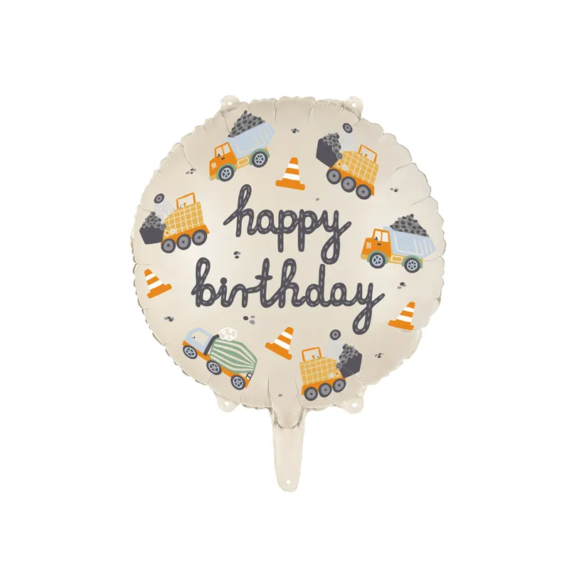 Fóliový balón Stavebné stroje, 45cm