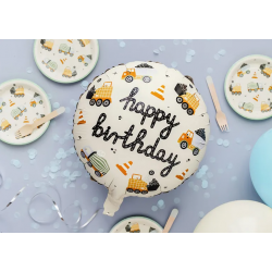 Fóliový balón Stavebné stroje, 45cm