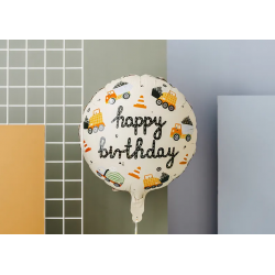 Fóliový balón Stavebné stroje, 45cm