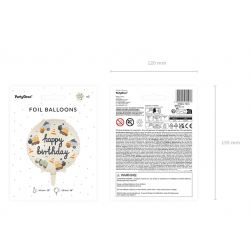 Fóliový balón Stavebné stroje, 45cm