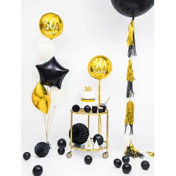 Fóliový balón Hviezda, 48cm, čierna