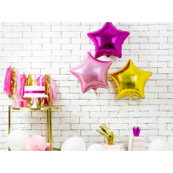 Fóliový balón Hviezda, 48cm, svetloružová