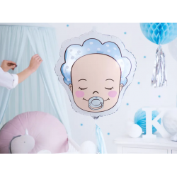 Fóliový balón Hlava bábätka Chlapček, 40x45 cm