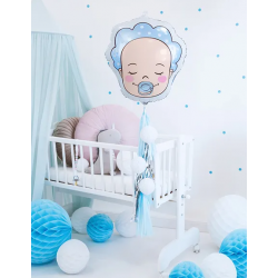 Fóliový balón Hlava bábätka Chlapček, 40x45 cm