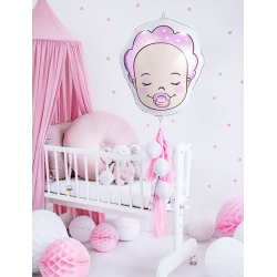 Fóliový balón Hlava bábätka Dievčatko, 40x45 cm