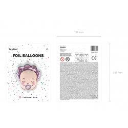 Fóliový balón Hlava bábätka Dievčatko, 40x45 cm