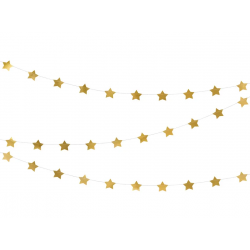 Girlanda Hviezdy, 3,6m, zlatá
