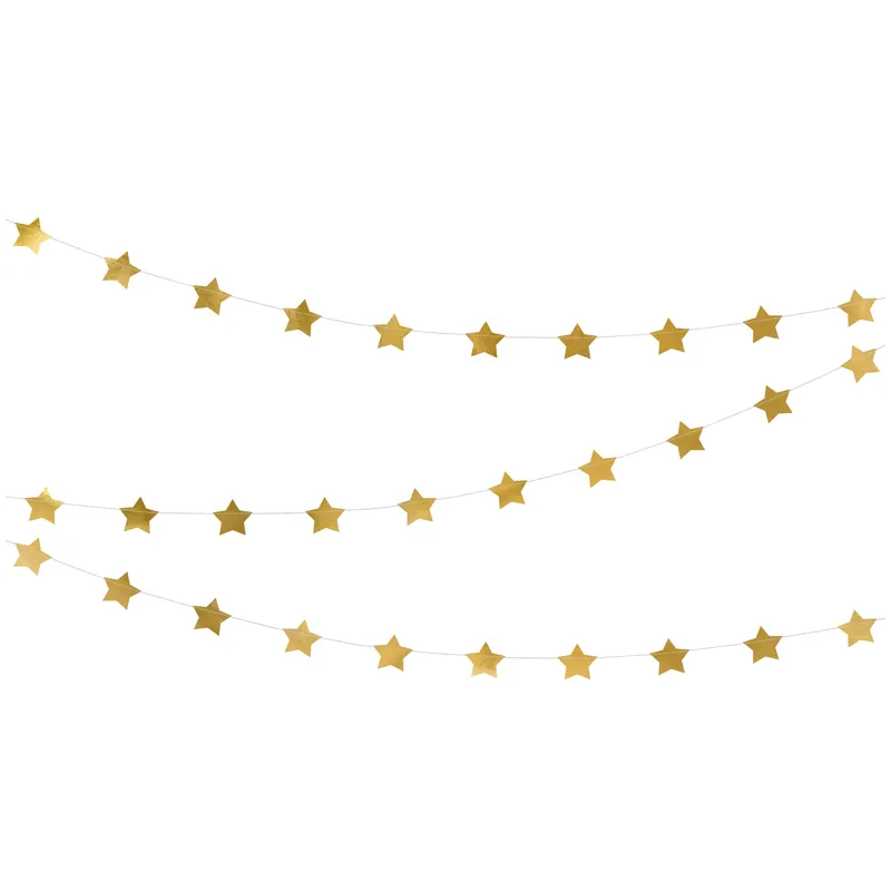 Girlanda Hviezdy, 3,6m, zlatá