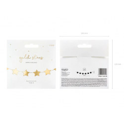 Girlanda Hviezdy, 3,6m, zlatá