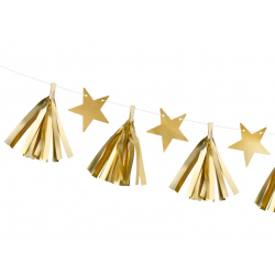 Girlanda Hviezdy, 3,6m, zlatá
