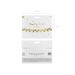 Girlanda Hviezdy, 3,6m, zlatá